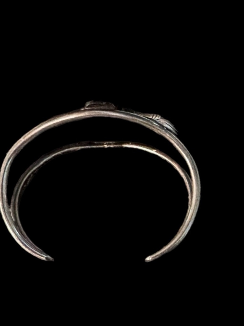 Vintage Navajo Harry Johnson Sterling Silver Turquoise Cuff Bracelet - Picture 3 of 7